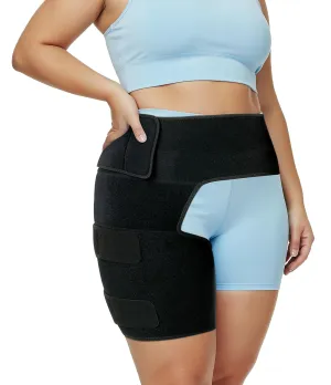 Plus Size Hip Brace Thigh Compression Sleeve | Hip Sciatica Pain Relief Device Brace | Hamstring Groin Compression Sleeve Wrap | Sciatic Nerve Relief | Hip Support Brace for Women & Men | X-LG / RIGHT