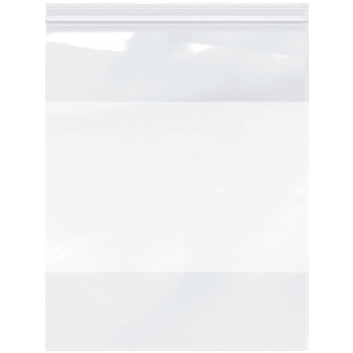 Plymor 12" x 15" (Pack of 100), 4 Mil with White-Block Heavy Duty Zipper Reclosable Plastic Bags