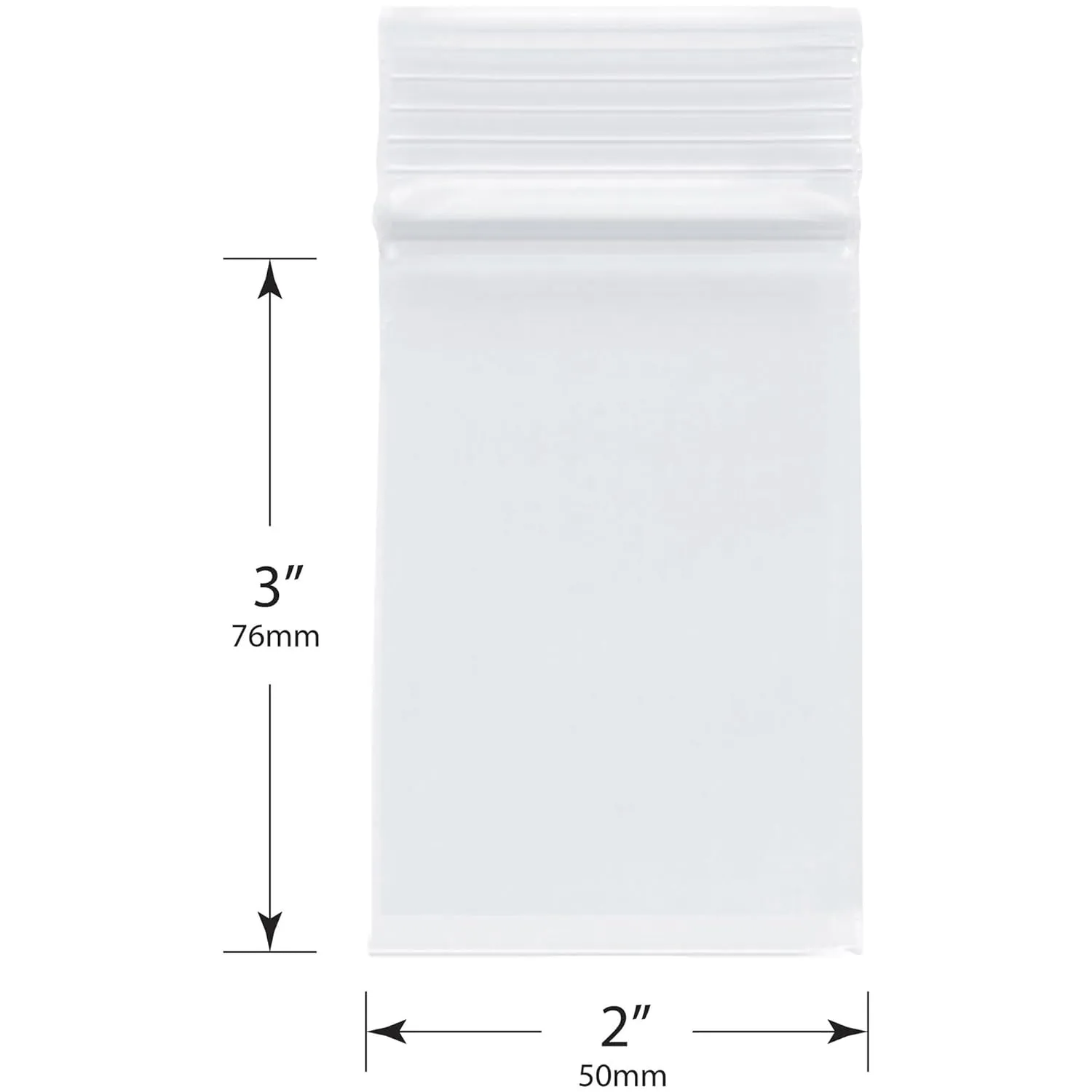 Plymor 2" x 3" (100), 3" x 4" (100), 4" x 6" (100), 4 Mil Variety Pack Heavy Duty Zipper Reclosable Plastic Bags