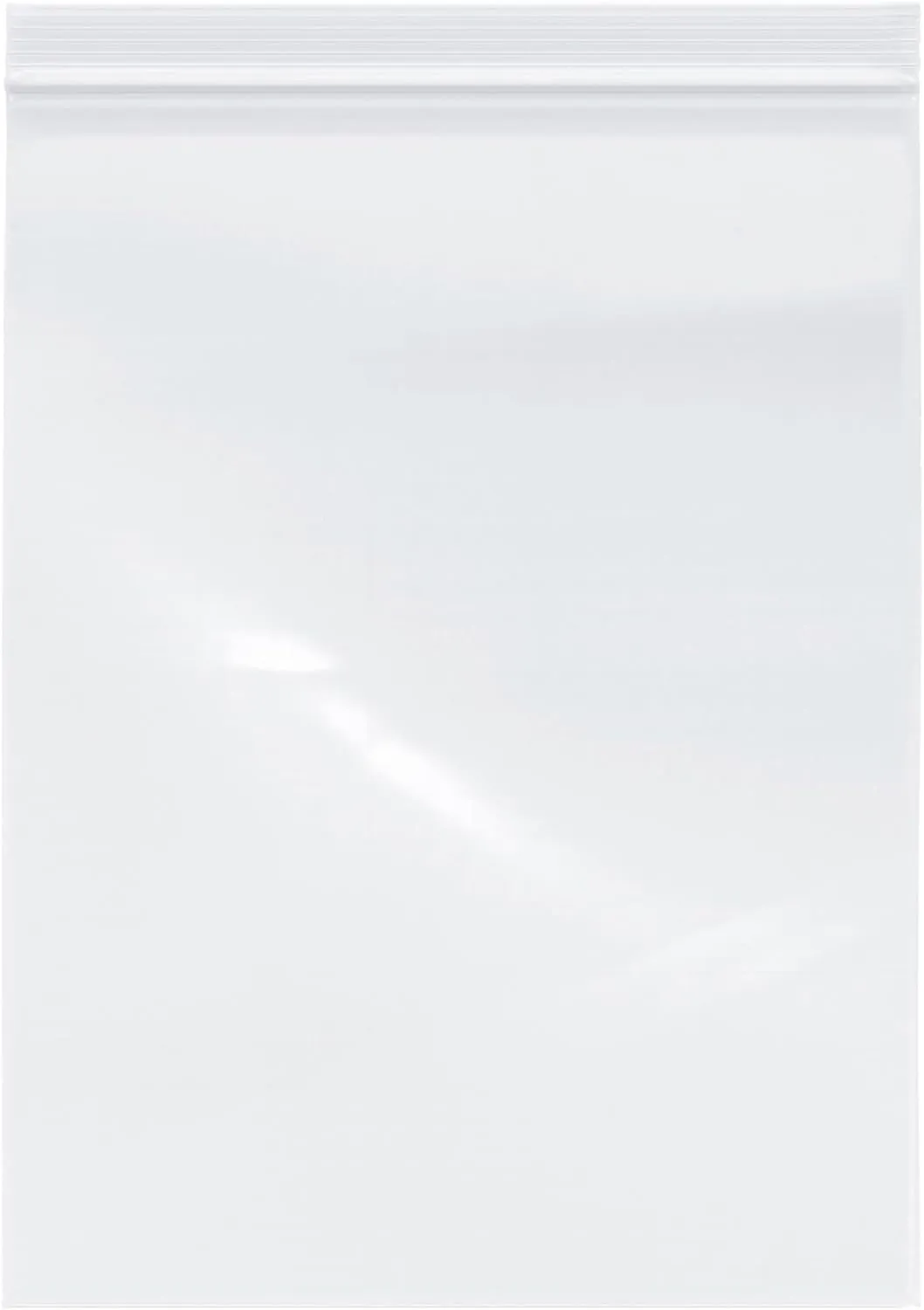 Plymor 9" x 12" (Pack of 50), 6 Mil Industrial Duty Zipper Reclosable Plastic Bags