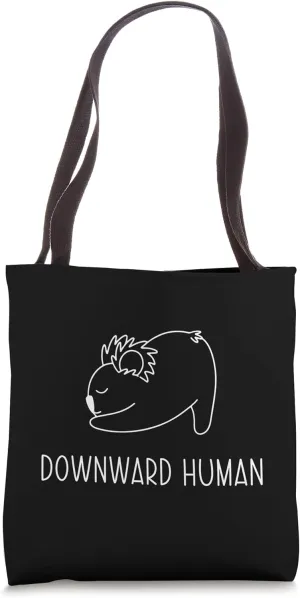 Position Downward Human Shirt Meditation - Funny Koala Yoga Tote Bag
