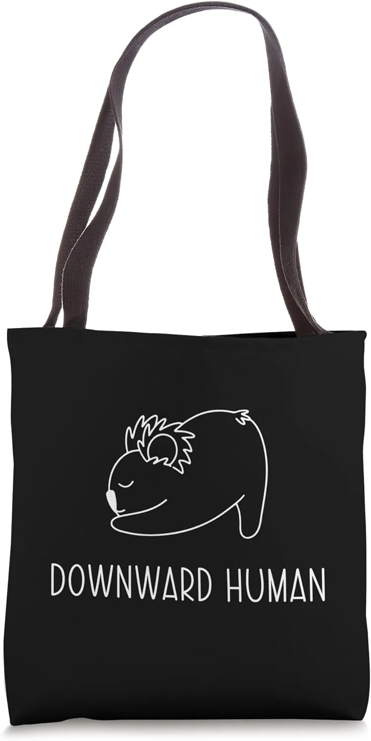 Position Downward Human Shirt Meditation - Funny Koala Yoga Tote Bag