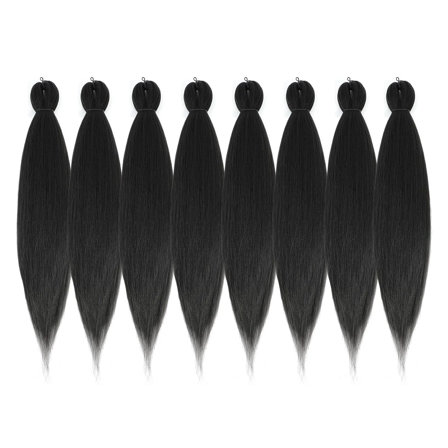 Pre-stretched Braiding Hair - 16 Inch 8 Packs Dark Brown Short Braiding Hair For Twist or Box Braids, Yaki Texture Hot Water Setting Synthetic Braiding Hair Extensions (16 Inch, #2-8P)