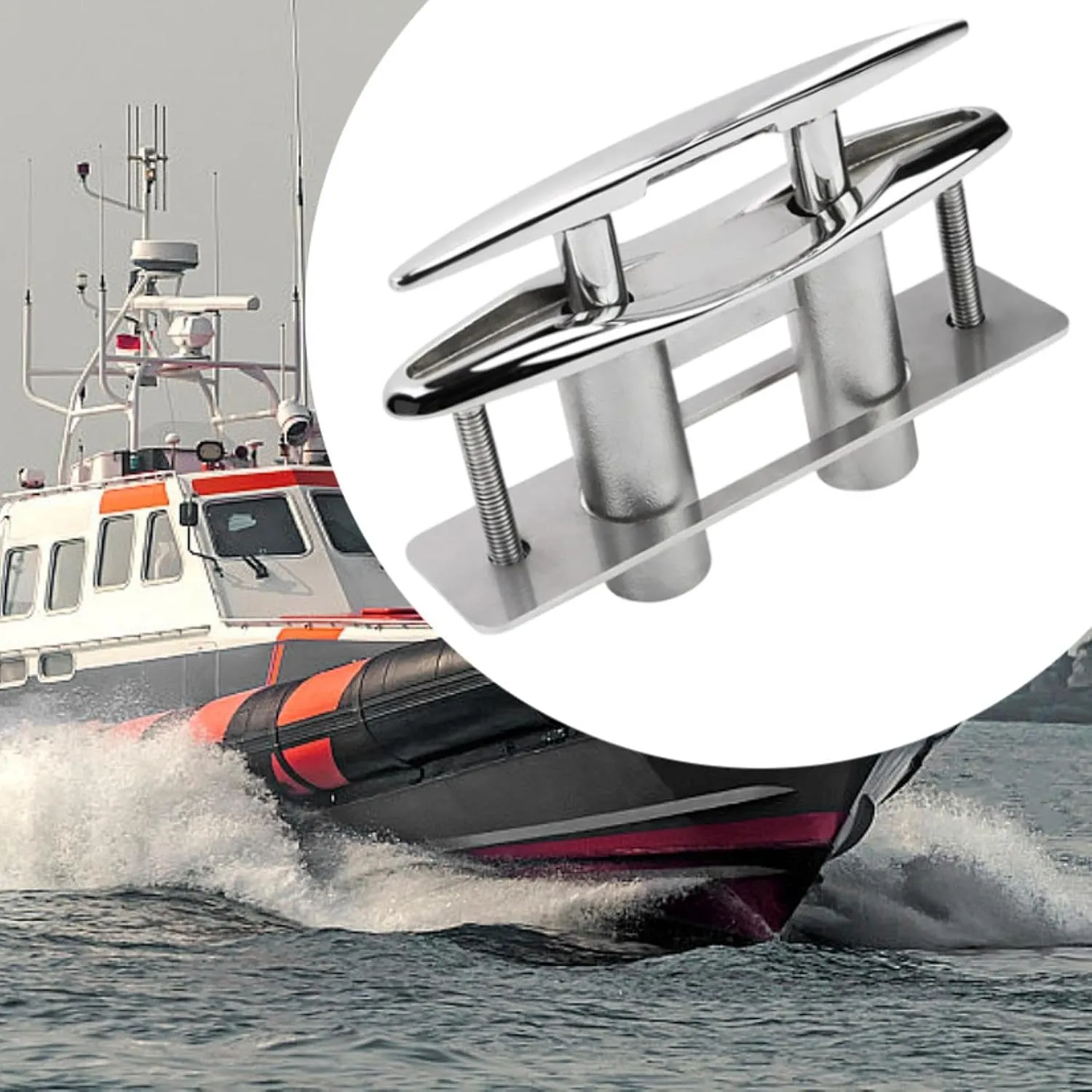 Pull up Flush Mount Boat Cleat Marine Dock Deck Cleat Heavy Duty for Pontoons Utility Boats Universal 316 Stainless Steel