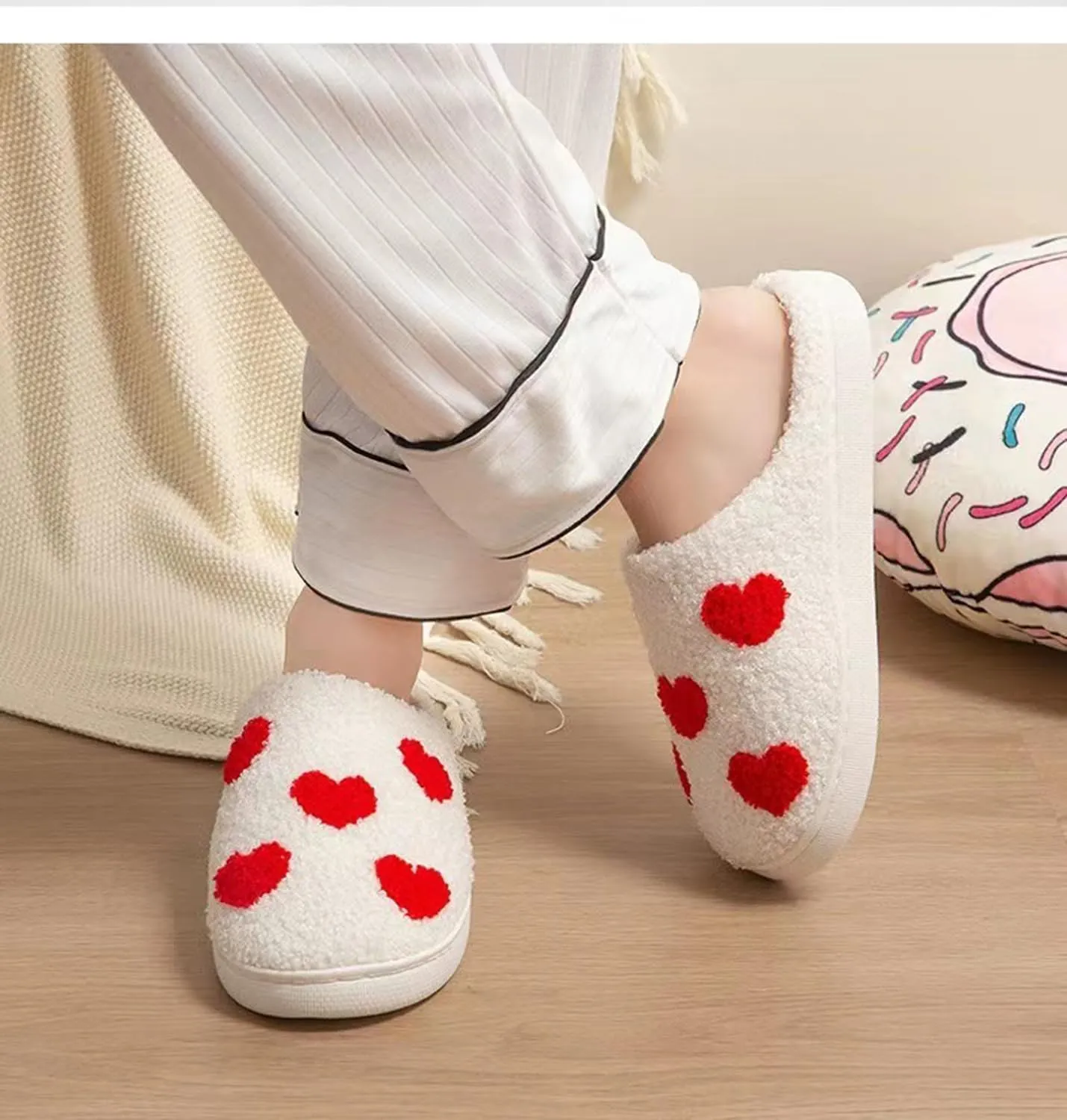 Pumpkin Halloween Slippers for Women Men Memory Foam Cozy Plush Slippers Couple Indoor Hous Slippers