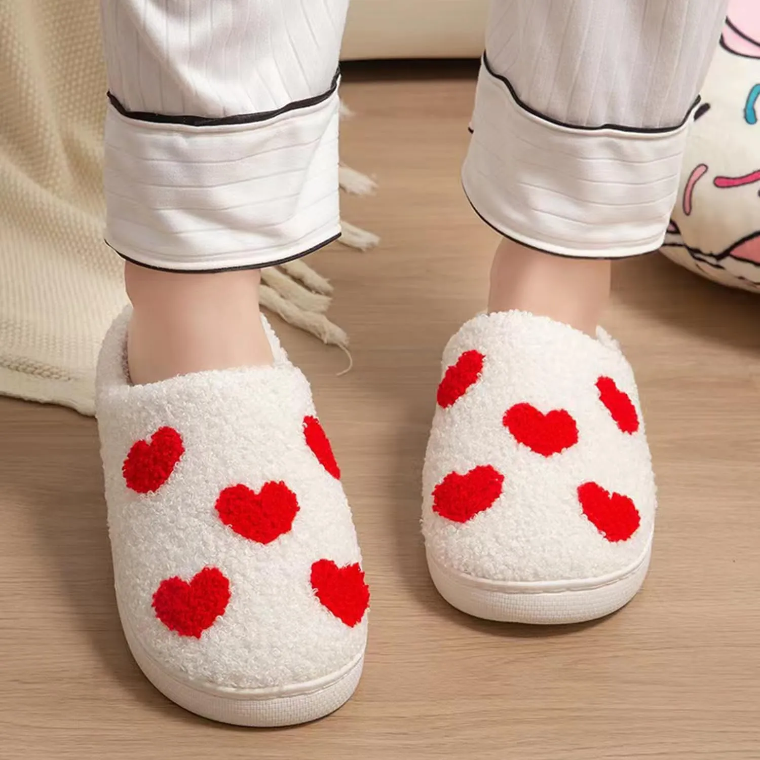Pumpkin Halloween Slippers for Women Men Memory Foam Cozy Plush Slippers Couple Indoor Hous Slippers