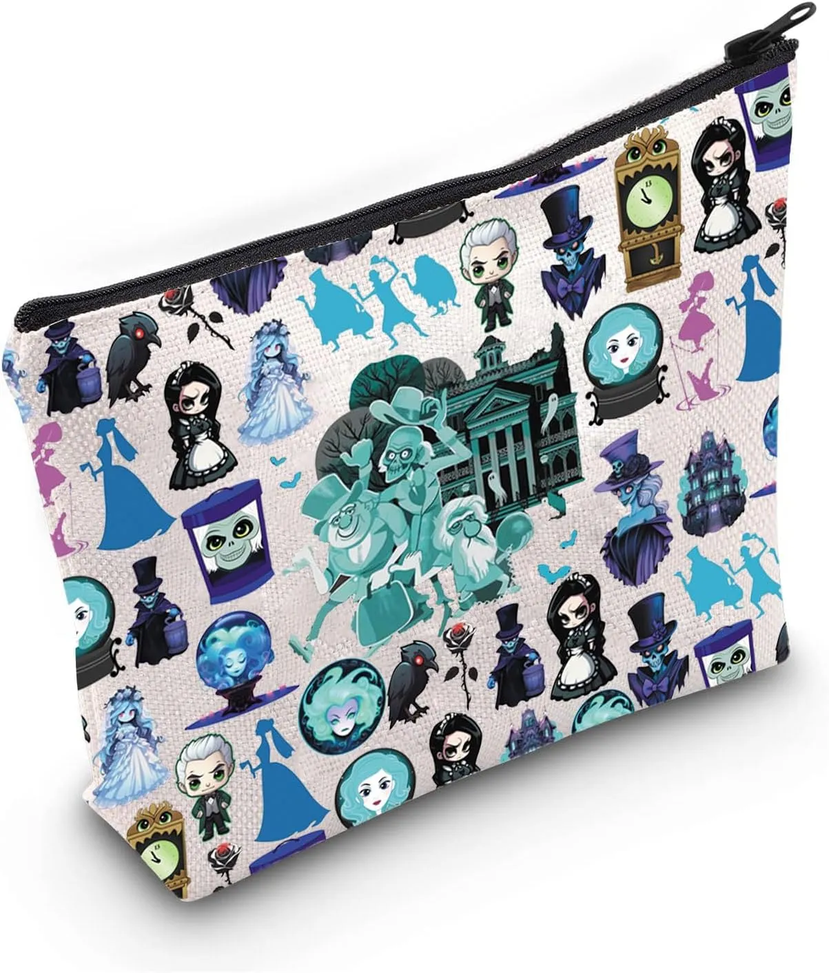 PXTIDY H Horror M Role Makeup Bag H Movie Lover Gift Welcome Mortals Foolish Zipper Bag Halloween Party Gift