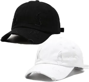 Quanhaigou 2 Pack Unisex Baseball Cap,Dad Golf Hats,Adjustable Polo Hat for Men Women