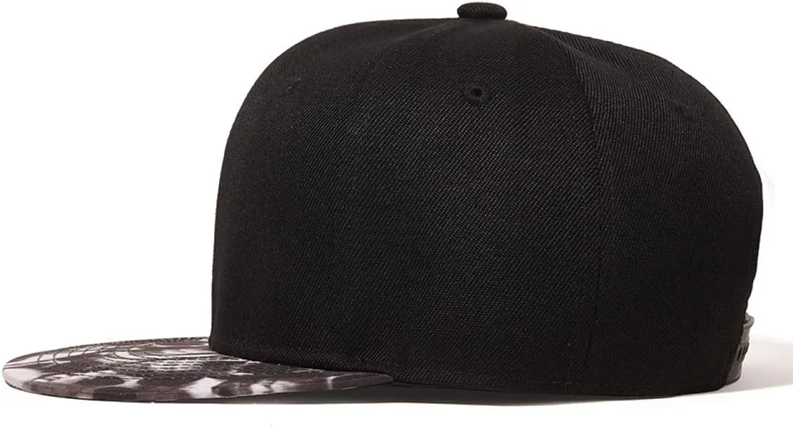 Quanhaigou Adjustable Snapback Hat for Men Women,Unisex Hip Hop Baseball Cap Flat Bill Brim Dad Hats