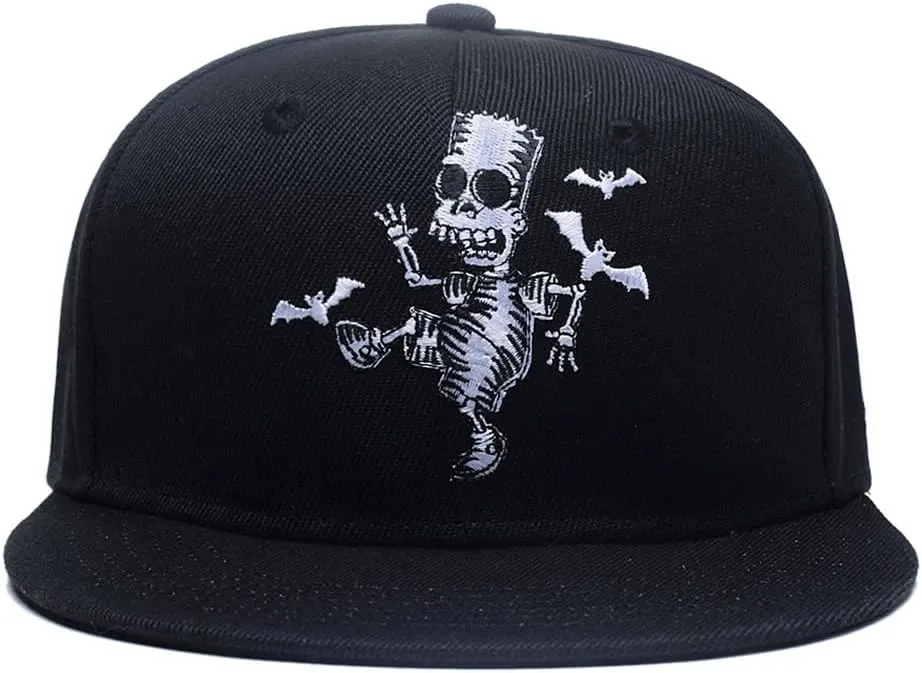 Quanhaigou Adjustable Snapback Hat for Men Women,Unisex Hip Hop Baseball Cap Flat Bill Brim Dad Hats