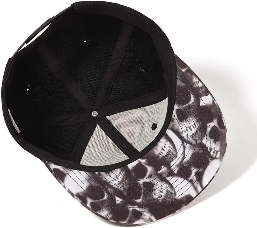 Quanhaigou Adjustable Snapback Hat for Men Women,Unisex Hip Hop Baseball Cap Flat Bill Brim Dad Hats