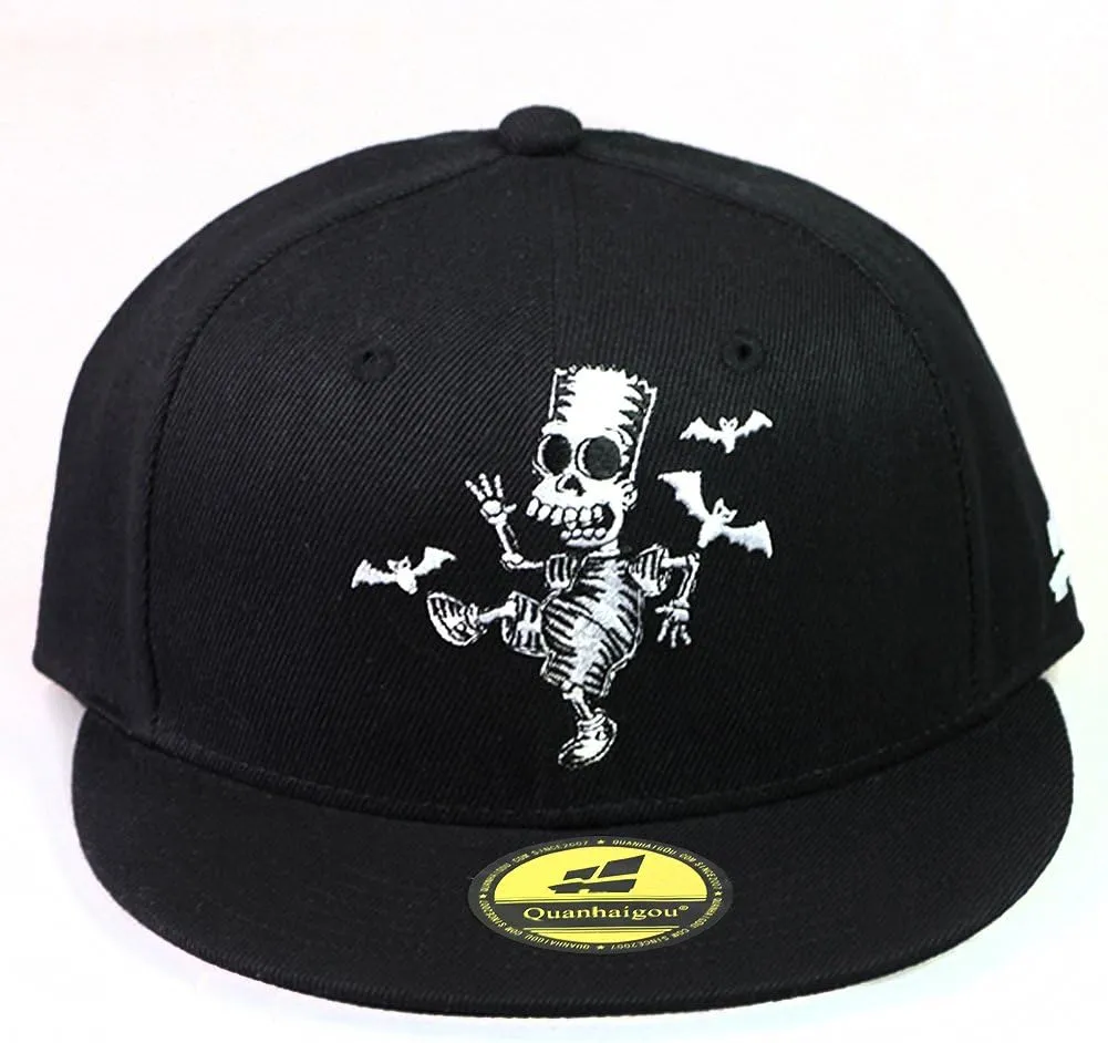 Quanhaigou Adjustable Snapback Hat for Men Women,Unisex Hip Hop Baseball Cap Flat Bill Brim Dad Hats