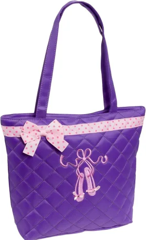 Quilted Dance Ballet Slippers Tote Bag