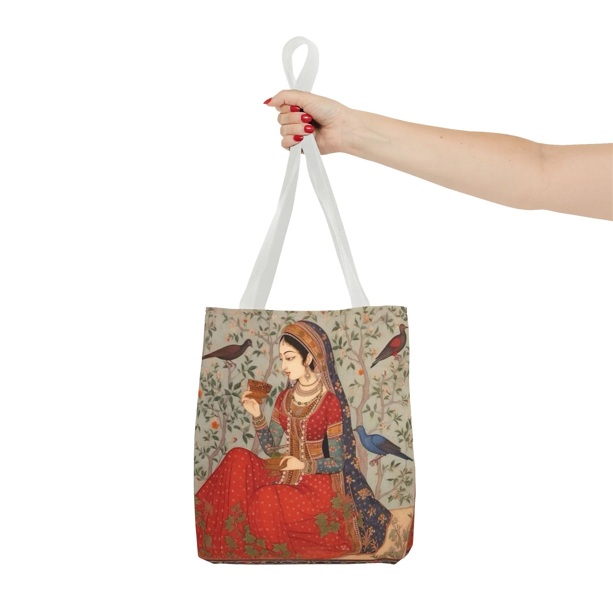 "Maryam" – Mughal Classical Dancer Art Tote Bag - Elegant Indian Art Design