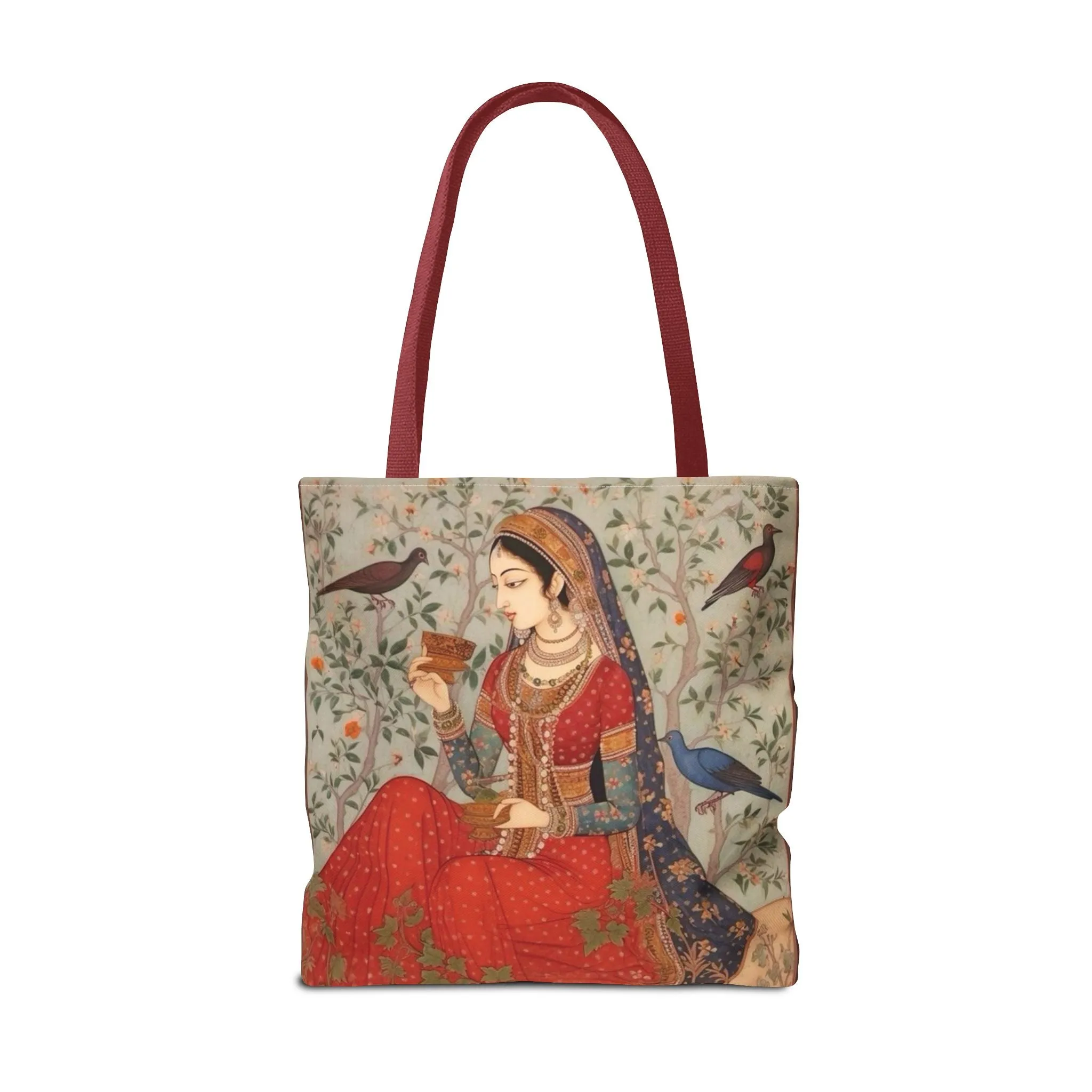 "Maryam" – Mughal Classical Dancer Art Tote Bag - Elegant Indian Art Design