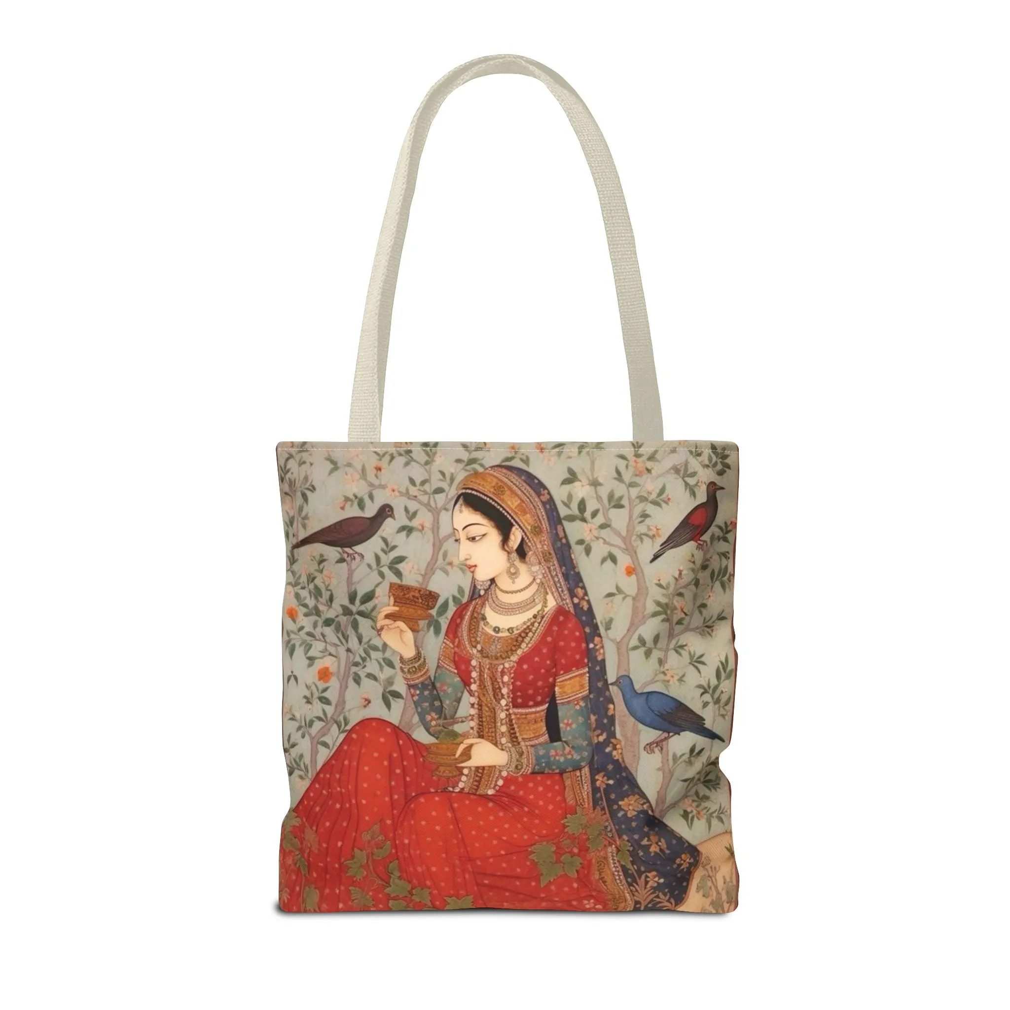"Maryam" – Mughal Classical Dancer Art Tote Bag - Elegant Indian Art Design