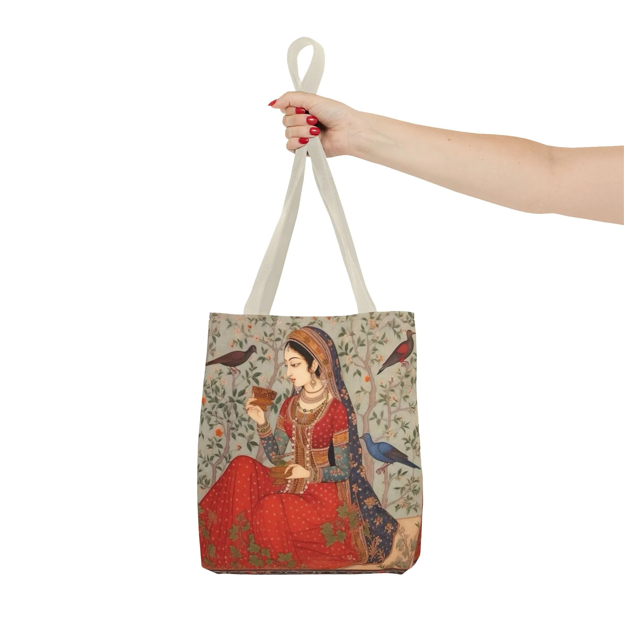 "Maryam" – Mughal Classical Dancer Art Tote Bag - Elegant Indian Art Design