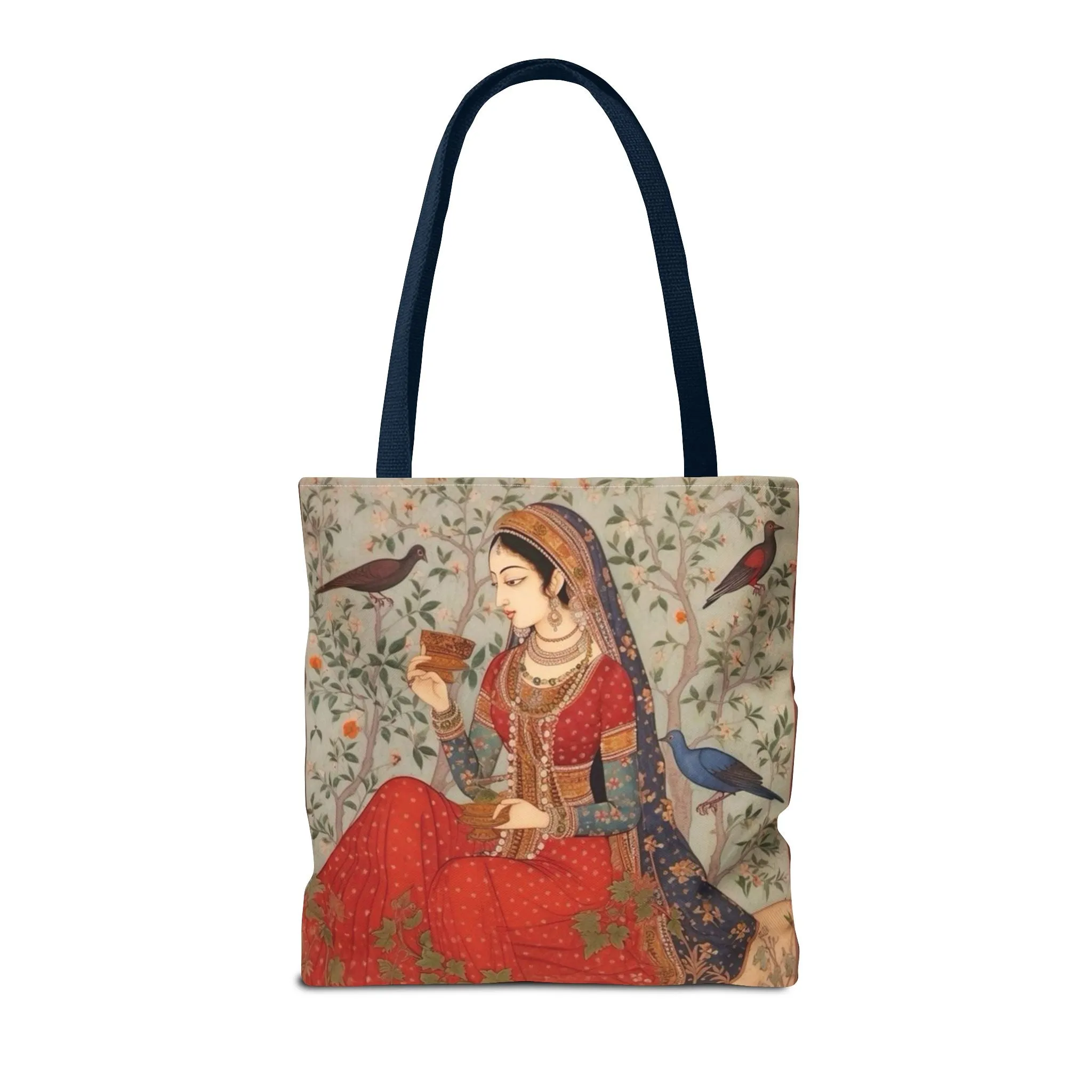"Maryam" – Mughal Classical Dancer Art Tote Bag - Elegant Indian Art Design