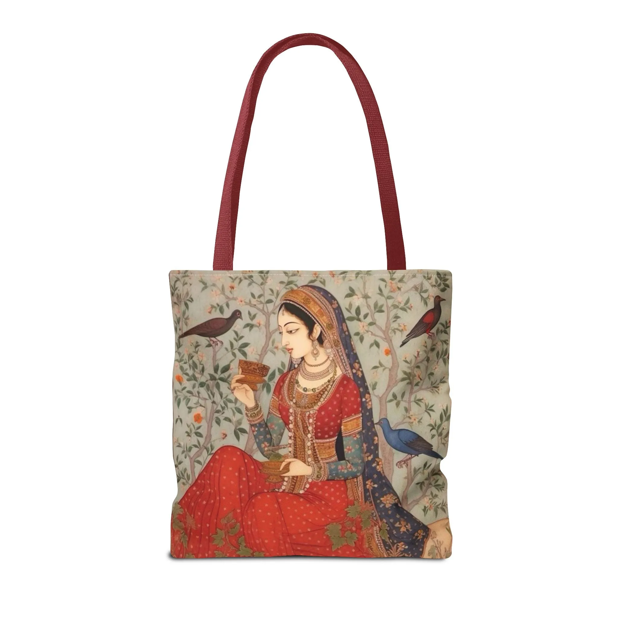 "Maryam" – Mughal Classical Dancer Art Tote Bag - Elegant Indian Art Design
