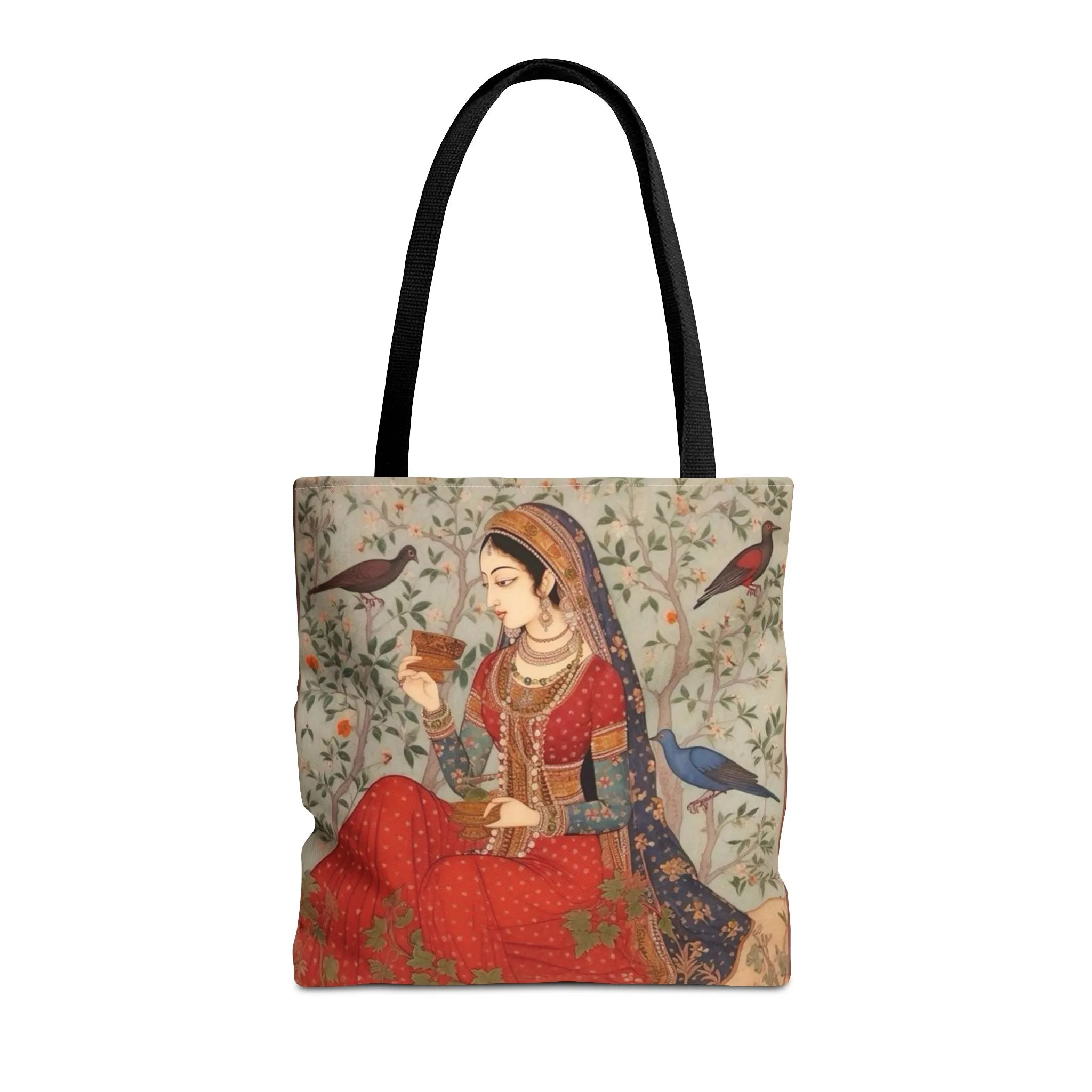 "Maryam" – Mughal Classical Dancer Art Tote Bag - Elegant Indian Art Design