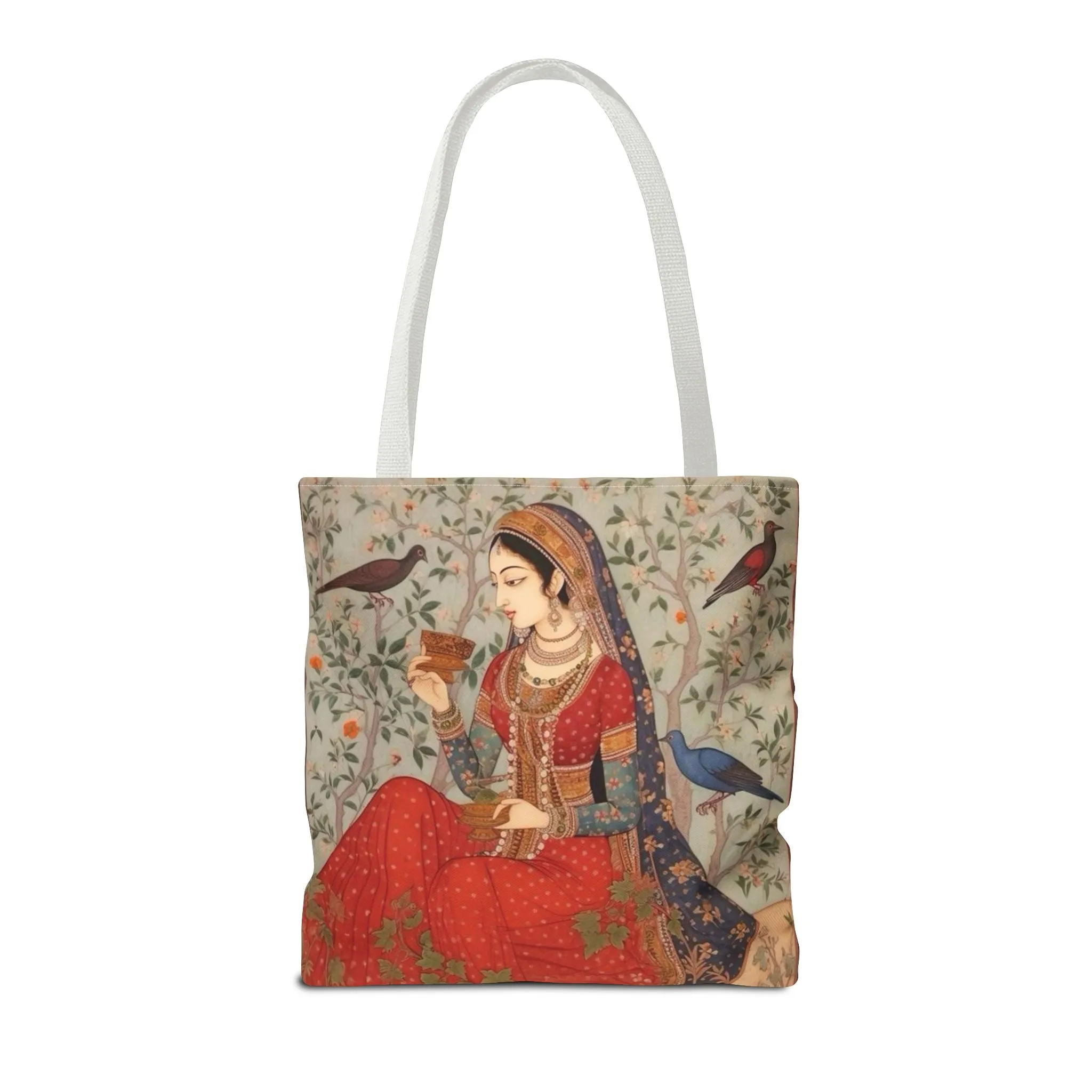 "Maryam" – Mughal Classical Dancer Art Tote Bag - Elegant Indian Art Design