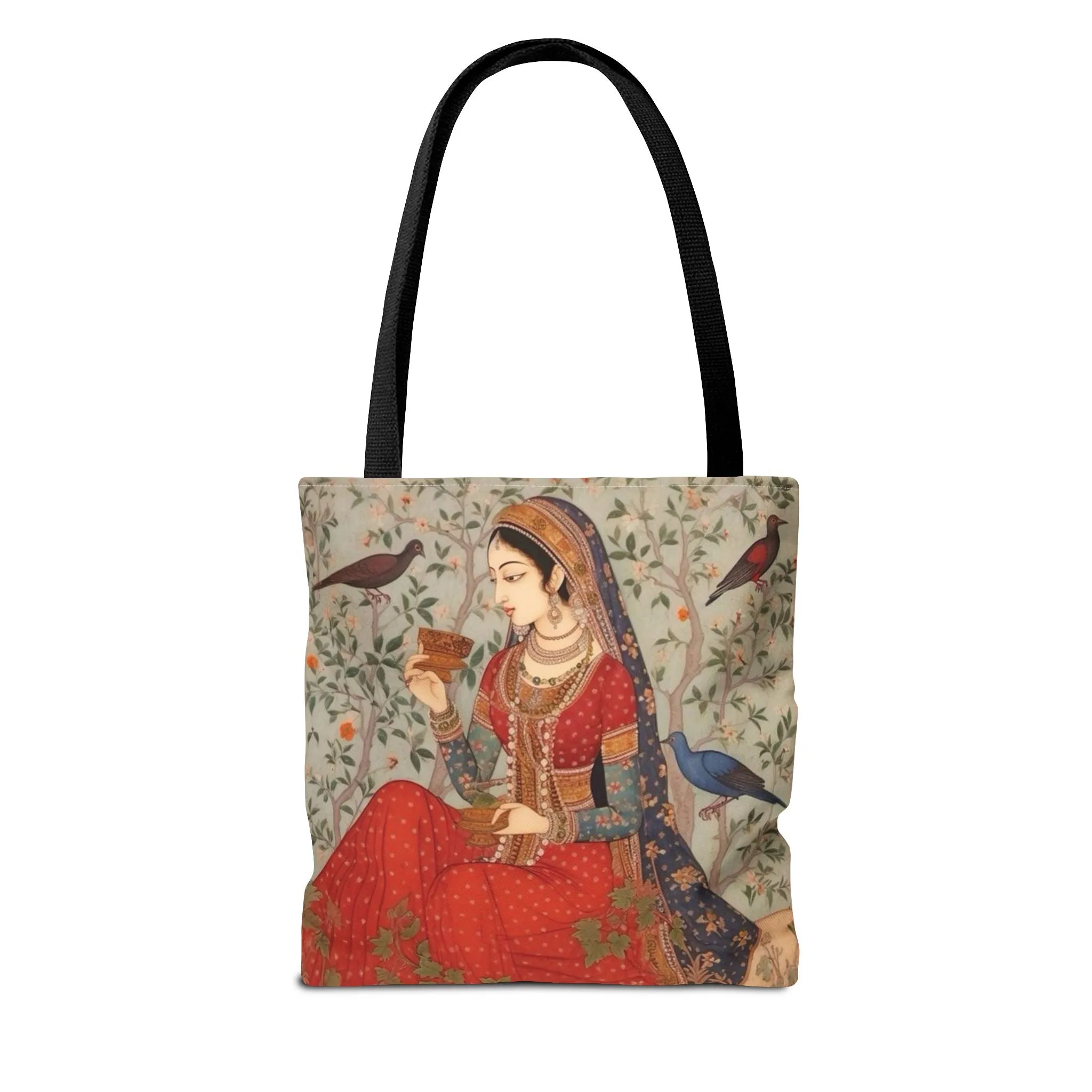 "Maryam" – Mughal Classical Dancer Art Tote Bag - Elegant Indian Art Design