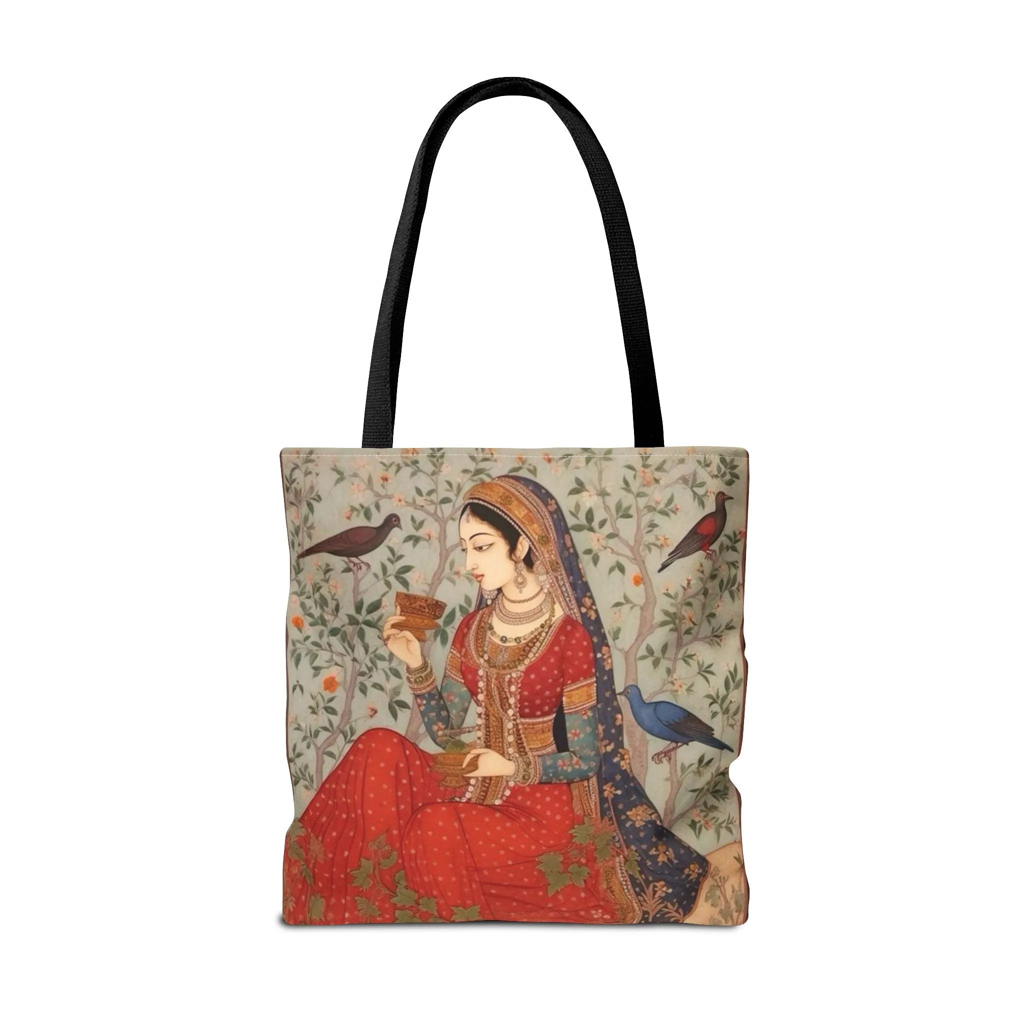 "Maryam" – Mughal Classical Dancer Art Tote Bag - Elegant Indian Art Design