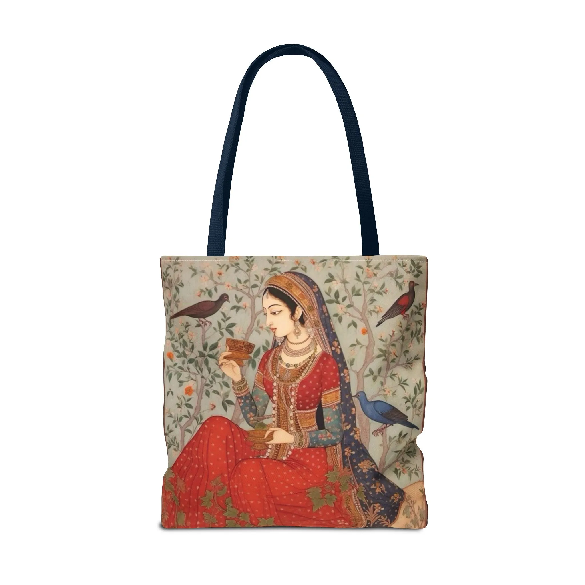 "Maryam" – Mughal Classical Dancer Art Tote Bag - Elegant Indian Art Design