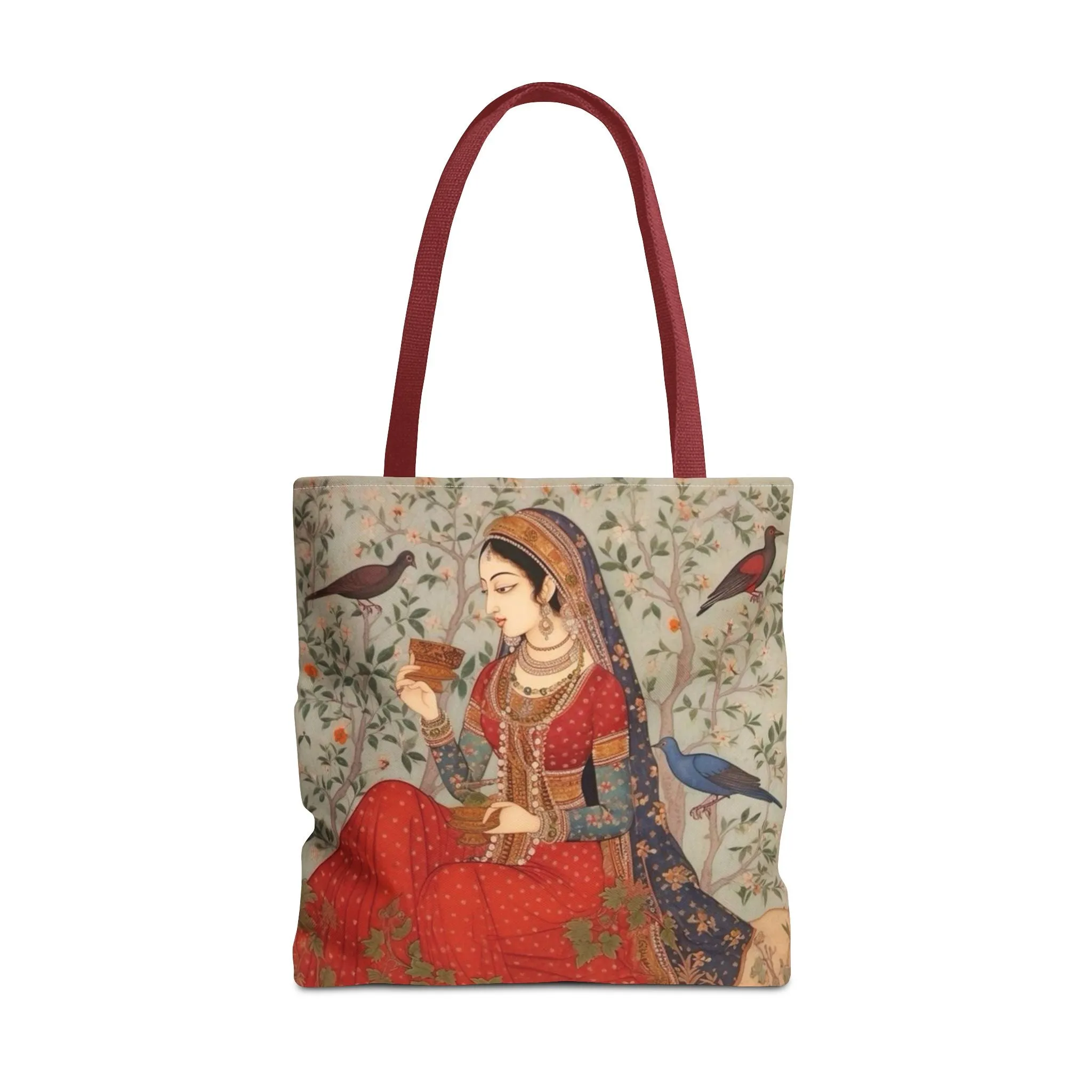 "Maryam" – Mughal Classical Dancer Art Tote Bag - Elegant Indian Art Design