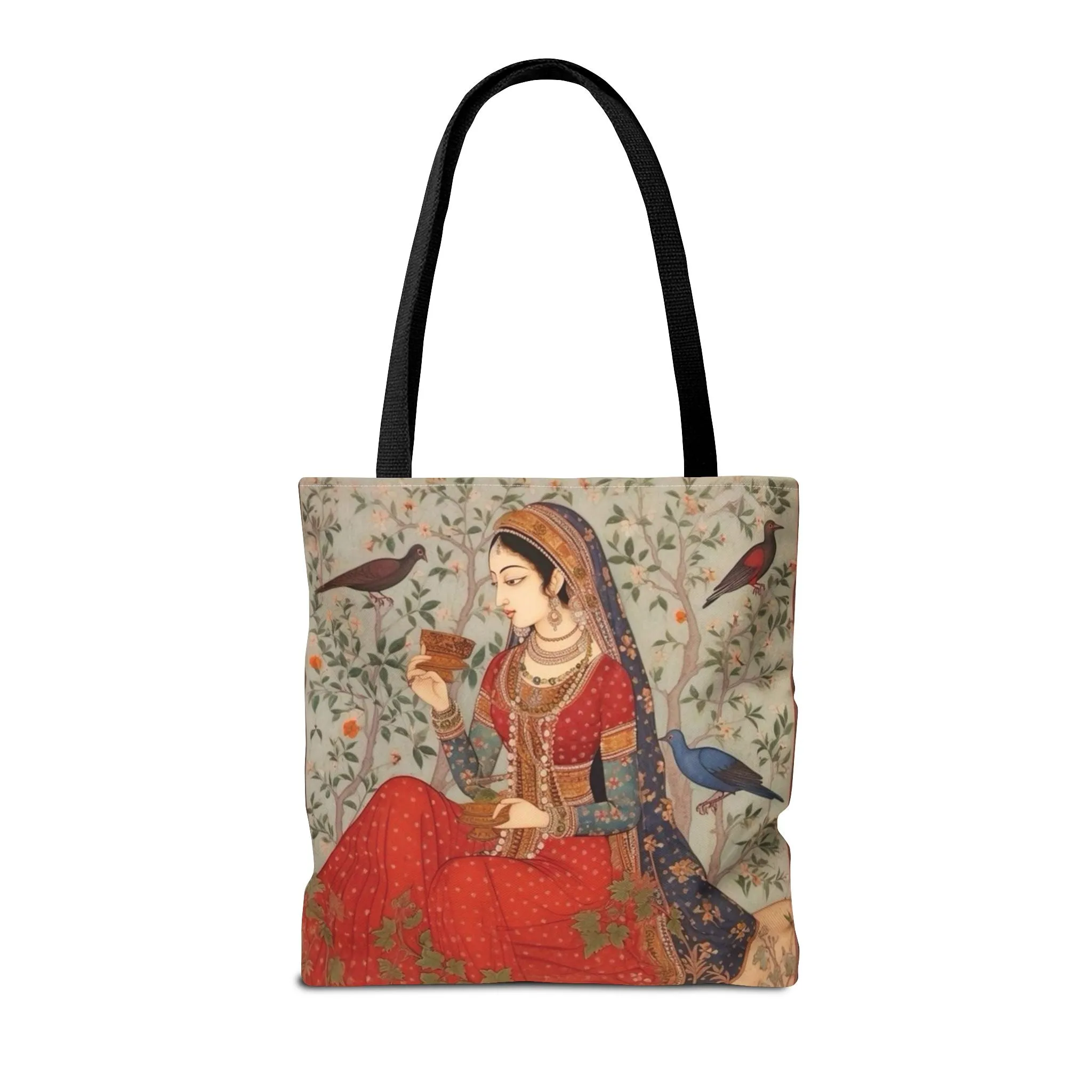 "Maryam" – Mughal Classical Dancer Art Tote Bag - Elegant Indian Art Design