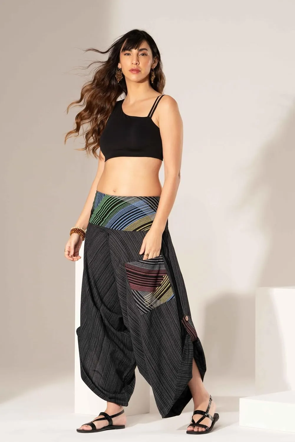 Rave Clothes for Women Palazzo Pants, Dance Yoga Pants Comfy Lounge Pants shamanic Clothing Women