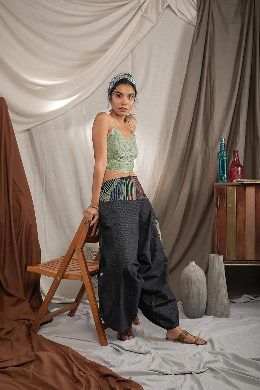 Rave Clothes for Women Palazzo Pants, Dance Yoga Pants Comfy Lounge Pants shamanic Clothing Women
