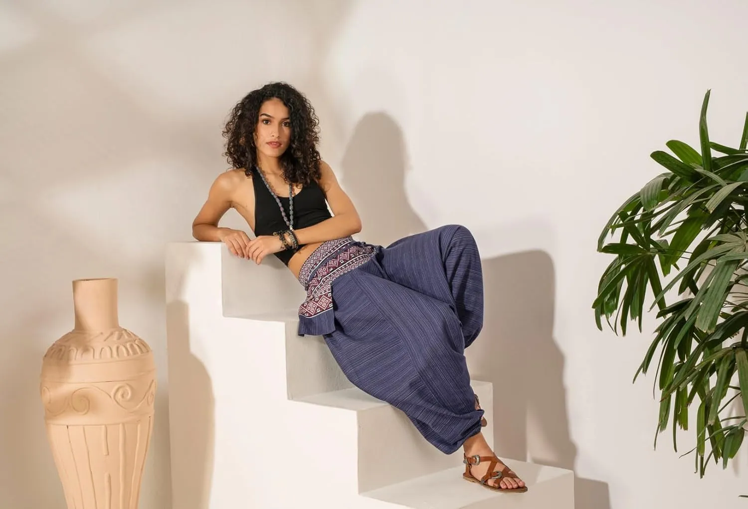 Rave Clothes for Women Palazzo Pants, Dance Yoga Pants Comfy Lounge Pants shamanic Clothing Women