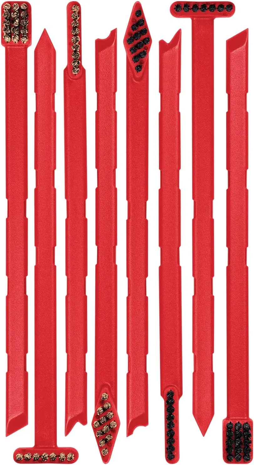 Real Avid Cleaning Tool Kit: Detailing Brush Set & Pick Set: 16-Piece Detailing Supplies Kit with Soft Bristle Nylon & Stiff Bristle Bronze Scrub Brushes & Carbon Removal Tools
