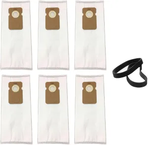 Replacement 6-Pack Type B Vacuum Bags With 2 Belts for Riccar 8900 8955 8850 8650 8950 8925 8920 8625 2000 4000 for Simplicity 7700 7750 7850 7000 Series 7200 7250 7300 7350 7400 7450 7900 7950