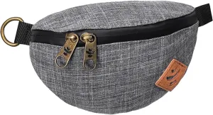 Revelry Supply Amigo Hip Pack - Smell Proof, Water Resistant, Lockable - Crosshatch Grey