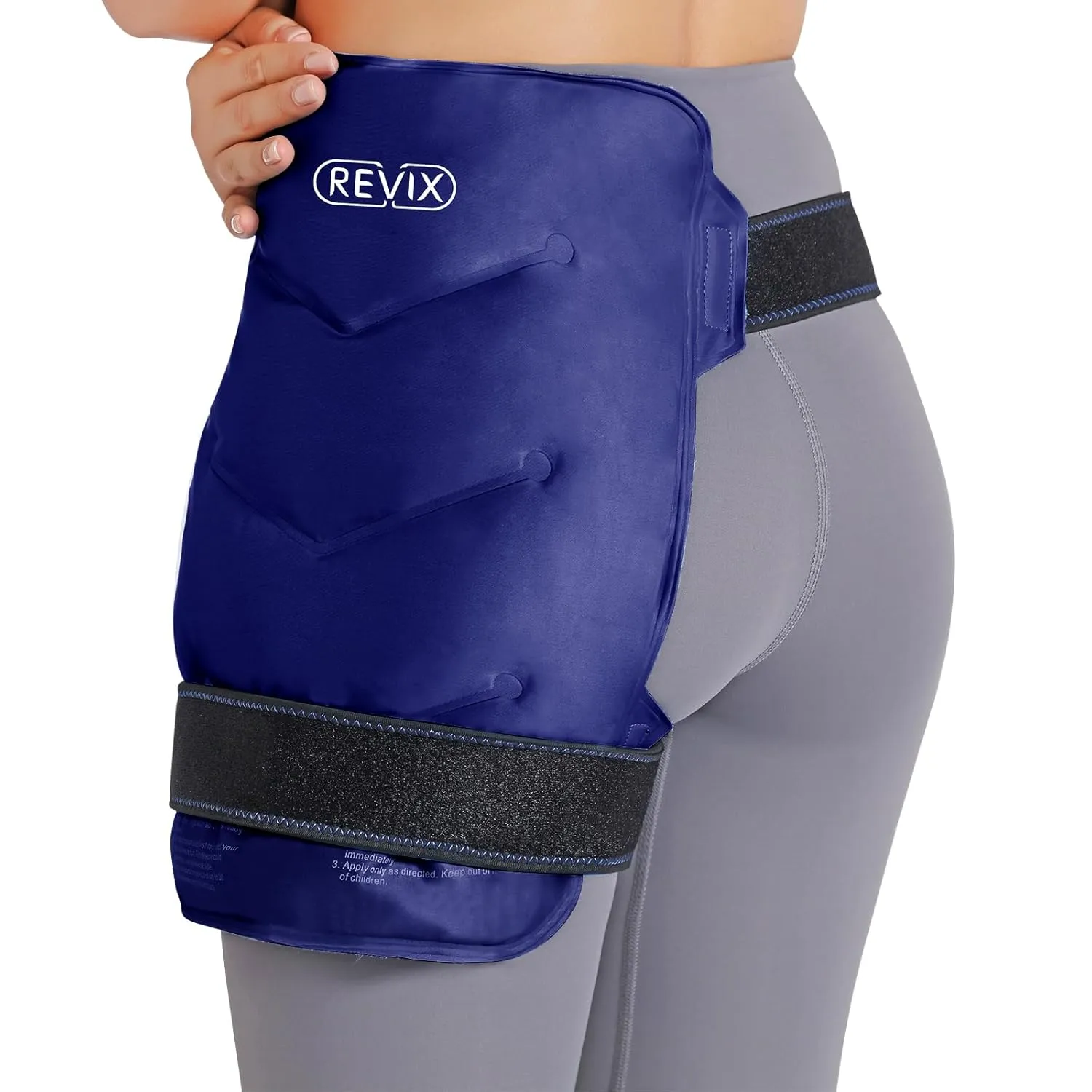 REVIX Ice Pack for Hip Replacement, Flexible Gel Cold Pack for Discomfort Relief, Hip Ice Compression Wrap Cold Compress Therapy, Navy