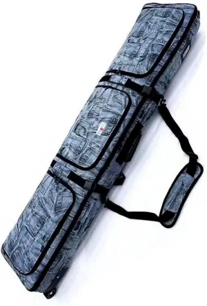 Rolling Double Ski Bag,Sport Tent Padded Snowboard Bag with Wheels Travel Bag,for Skis Single Snowboard and Snowboard Boots