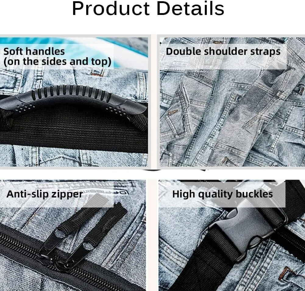 Rolling Double Ski Bag,Sport Tent Padded Snowboard Bag with Wheels Travel Bag,for Skis Single Snowboard and Snowboard Boots