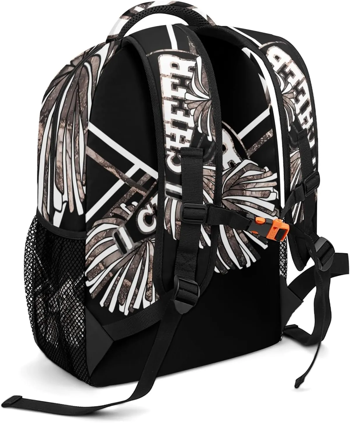 Rose Golden Cheer Custom Text Name Unisex Daily Bag Multi-Function Casual Sport Backpack