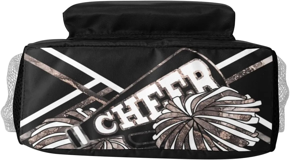 Rose Golden Cheer Custom Text Name Unisex Daily Bag Multi-Function Casual Sport Backpack