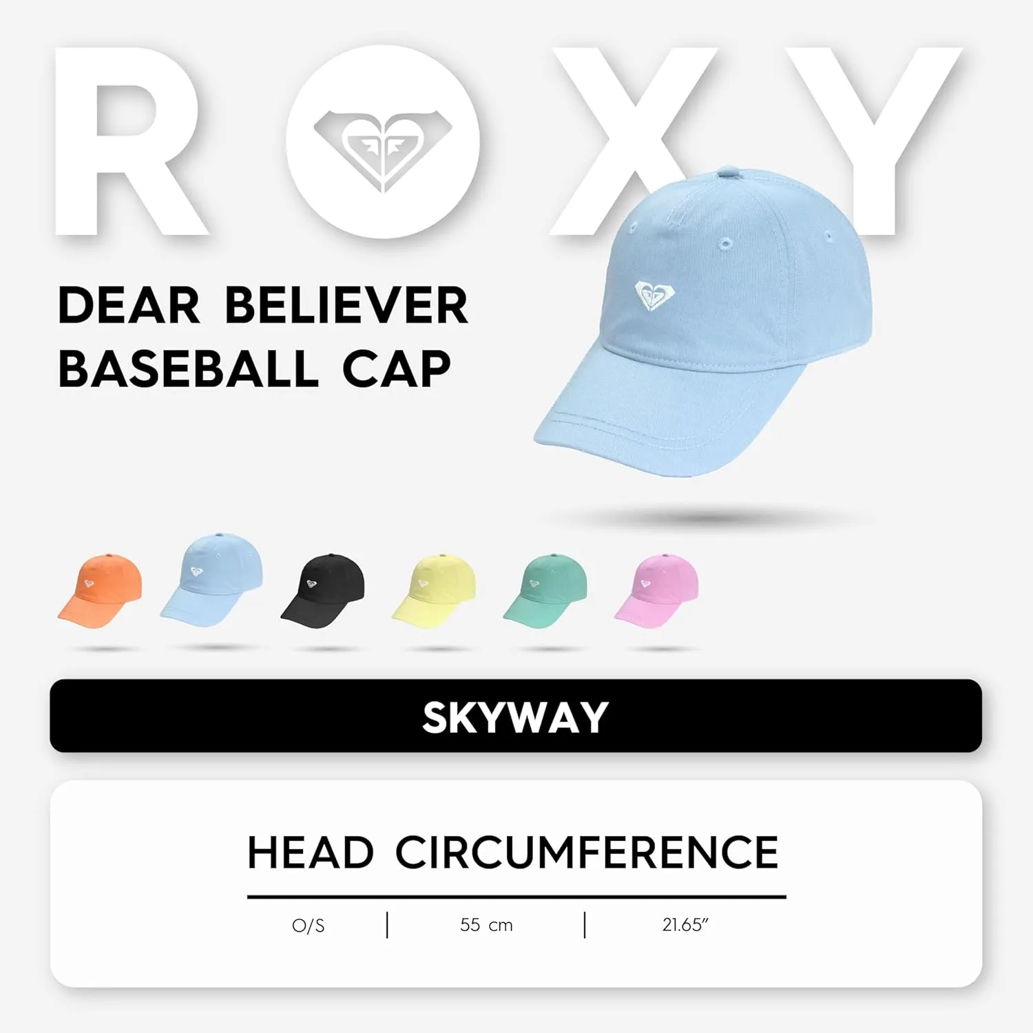 Roxy Girls' Dear Believer Baseball Cap
