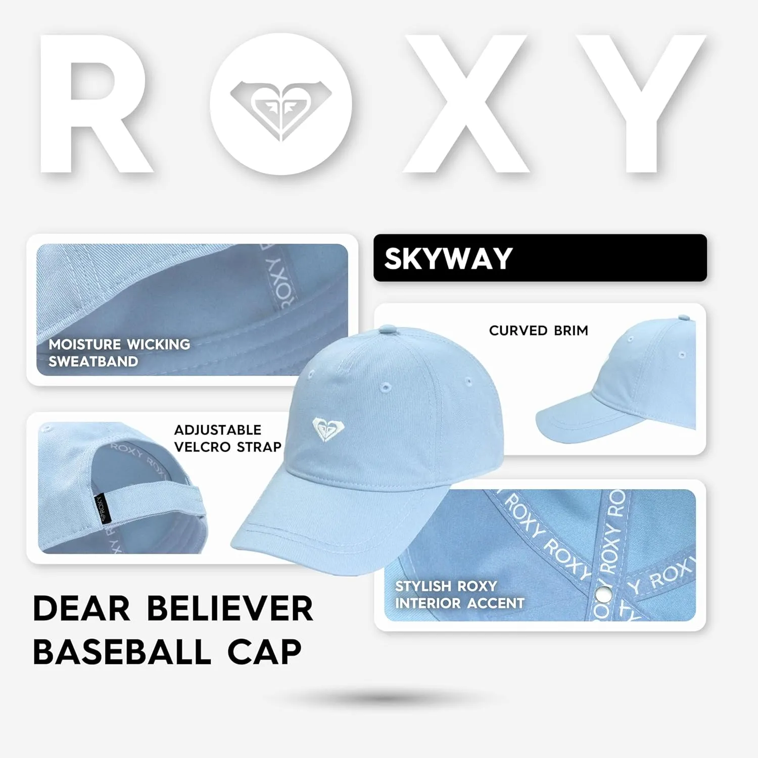 Roxy Girls' Dear Believer Baseball Cap