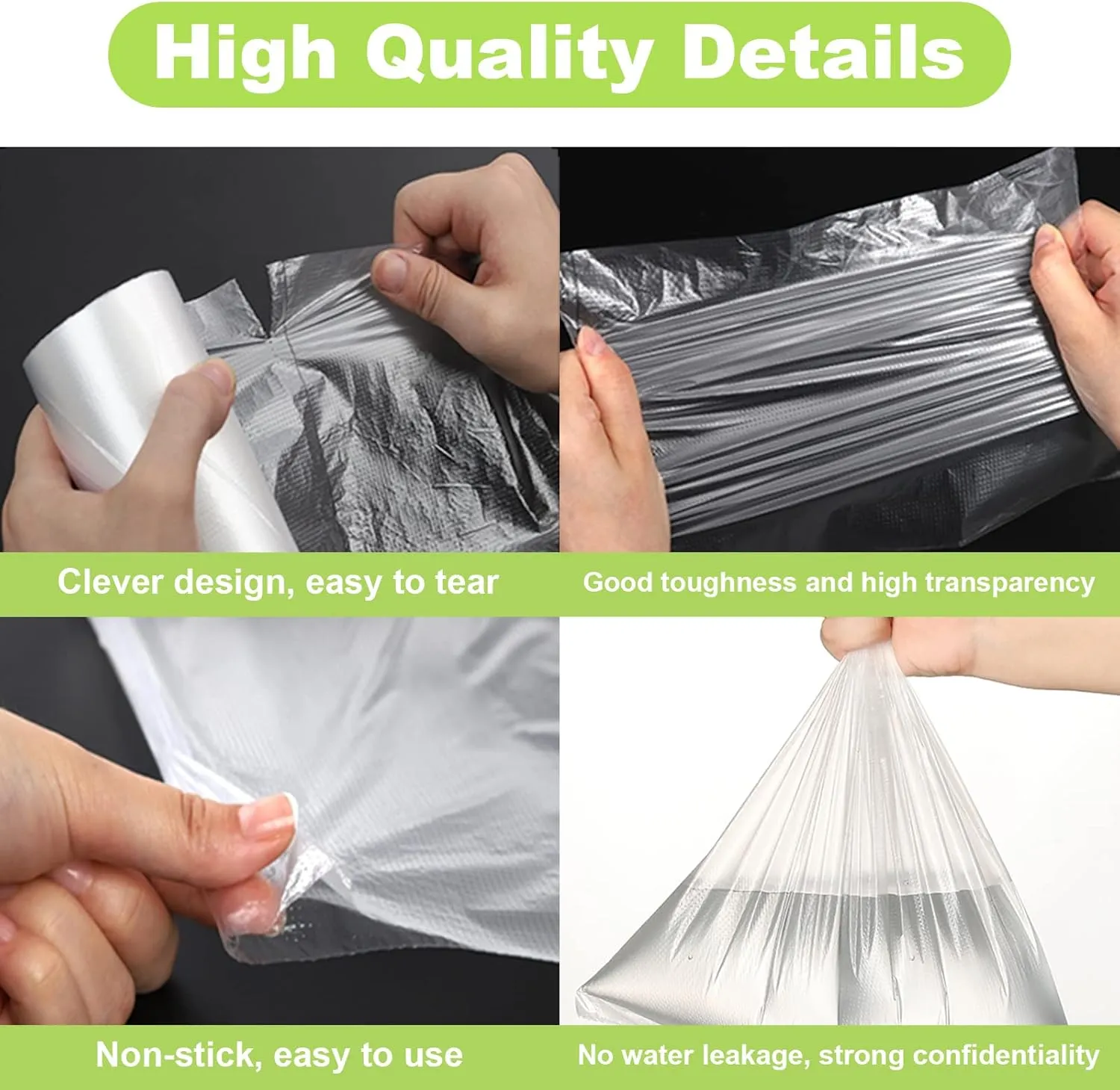 RyhamPaper 12" x 20" Food Storage Bags Plastic Produce Bag, Grocery Clear Bag for Fruits, Vegetable, Bread, Plastic Bags, Food Storage Clear Bags, 350 Bags (1 Roll)