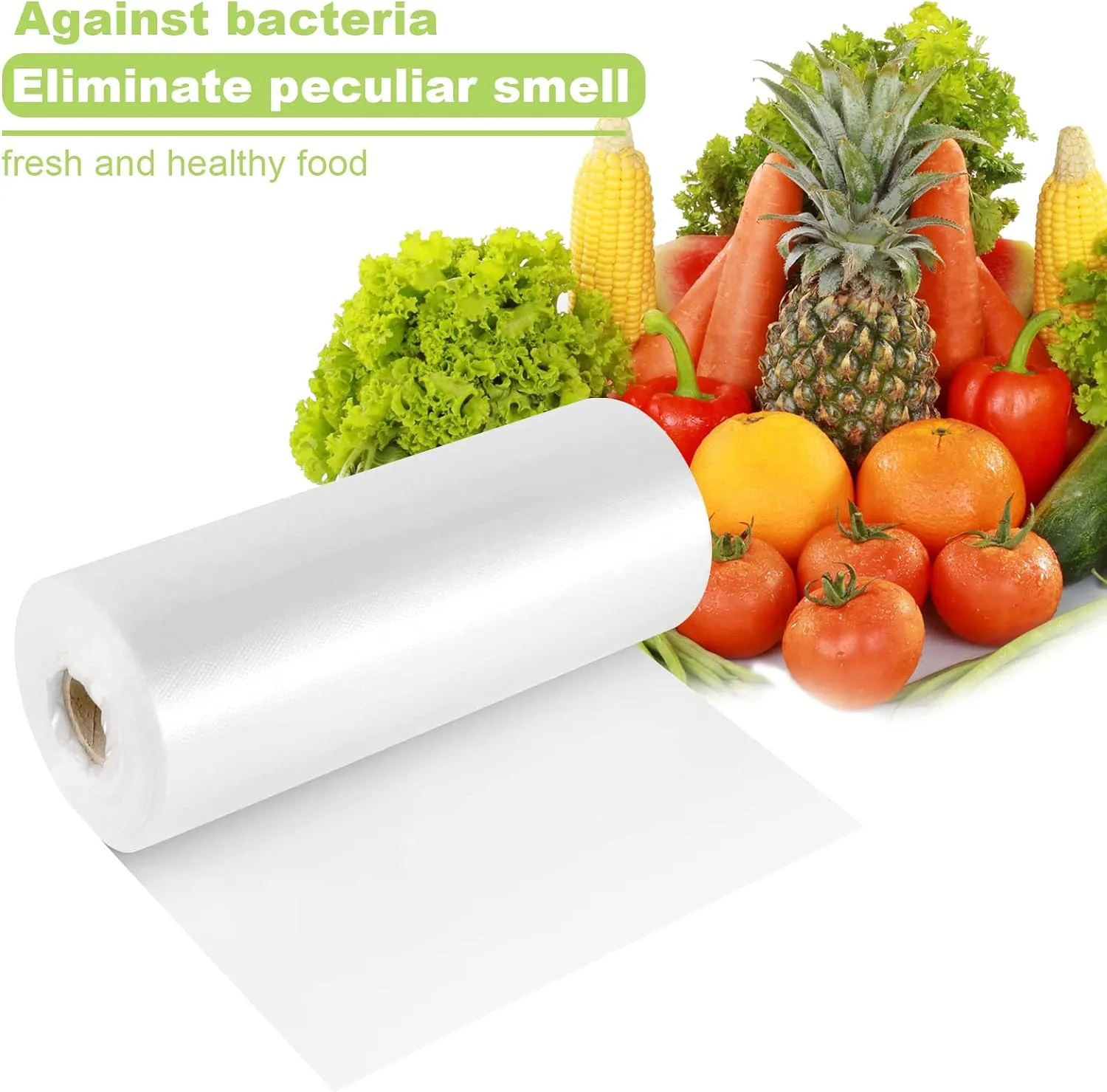RyhamPaper 12" x 20" Food Storage Bags Plastic Produce Bag, Grocery Clear Bag for Fruits, Vegetable, Bread, Plastic Bags, Food Storage Clear Bags, 350 Bags (1 Roll)