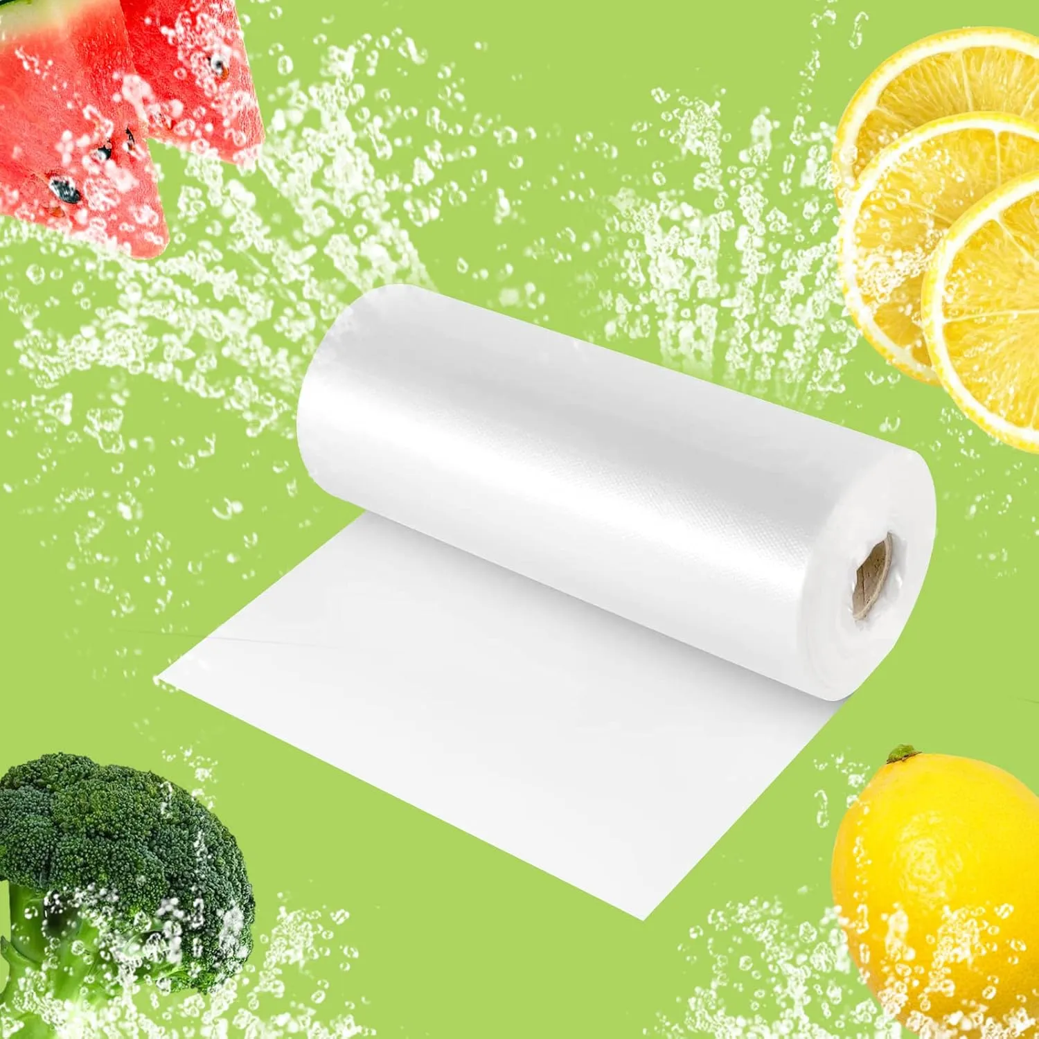 RyhamPaper 12" x 20" Food Storage Bags Plastic Produce Bag, Grocery Clear Bag for Fruits, Vegetable, Bread, Plastic Bags, Food Storage Clear Bags, 350 Bags (1 Roll)