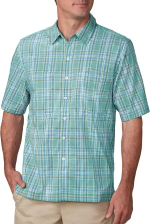 SCOTTeVEST Docksider Shirt for Men - 7 Hidden Pockets - Lightweight Casual Button Down T-Shirt for Travel & More