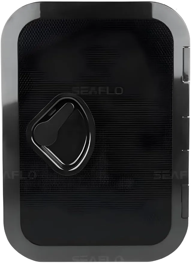 SEAFLO Marine Boat Deck Rectangular Access Hatch - White/Black, Lock and Key/Regular