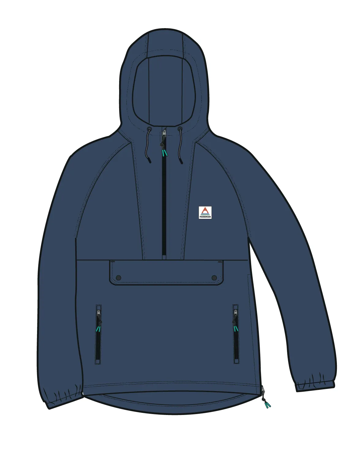 Seek Out Water Resistant Jacket - Dark Denim