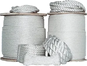 SGT KNOTS Twisted Polyester Rope - Low Stretch and High Strength Rope for Rigging, Crafts & More (1 1/4 inch x 25 feet - White)